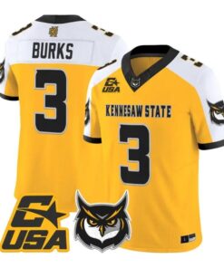 Chandler Burks Jersey #3 Kennesaw State Owls 2026 Vapor All Stitched 8 Chandler Burks Jersey #3 Kennesaw State Owls 2026 Vapor All Stitched by My Store NCAA Football Jerseys