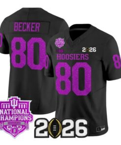Charlie Becker Jersey #80 Indiana Hoosiers 2026 Glitter Vapor Stitched by My Store NCAA Football Jerseys