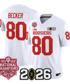 Charlie Becker Jersey #80 Indiana Hoosiers 2026 Glitter Vapor Stitched by My Store NCAA Football Jerseys