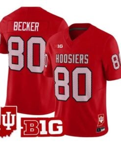 Charlie Becker Jersey #80 Indiana Hoosiers 90s Throwback 2026 All Stitched by My Store NCAA Football Jerseys