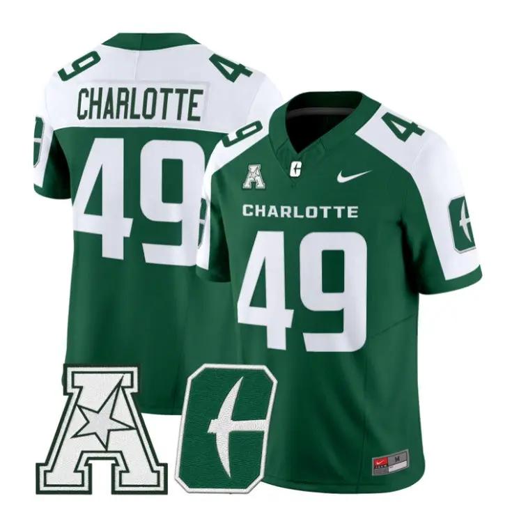 Charlotte Jersey #49 Charlotte 49ers 2026 Vapor Limited All Stitched 1 Charlotte Jersey #49 Charlotte 49ers 2026 Vapor Limited All Stitched by My Store NCAA Football Jerseys