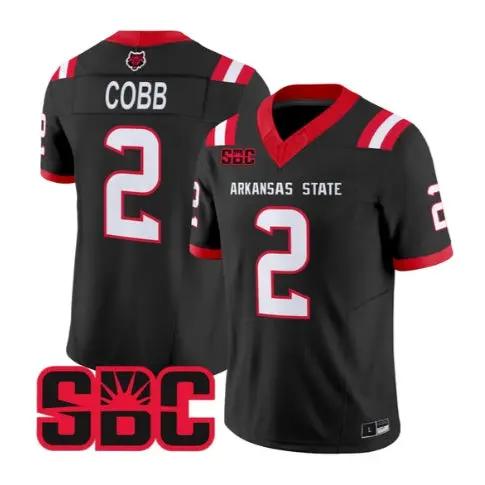 Chauncy Cobb Jersey #2 Arkansas State Red Wolves 2026 Stitched 1 Chauncy Cobb Jersey #2 Arkansas State Red Wolves 2026 Stitched by My Store NCAA Football Jerseys