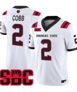Chauncy Cobb Jersey #2 Arkansas State Red Wolves 2026 Stitched 6 Chauncy Cobb Jersey #2 Arkansas State Red Wolves 2026 Stitched by My Store NCAA Football Jerseys