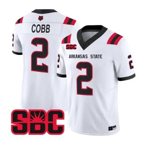 Chauncy Cobb Jersey #2 Arkansas State Red Wolves 2026 Stitched 3 Chauncy Cobb Jersey #2 Arkansas State Red Wolves 2026 Stitched by My Store NCAA Football Jerseys
