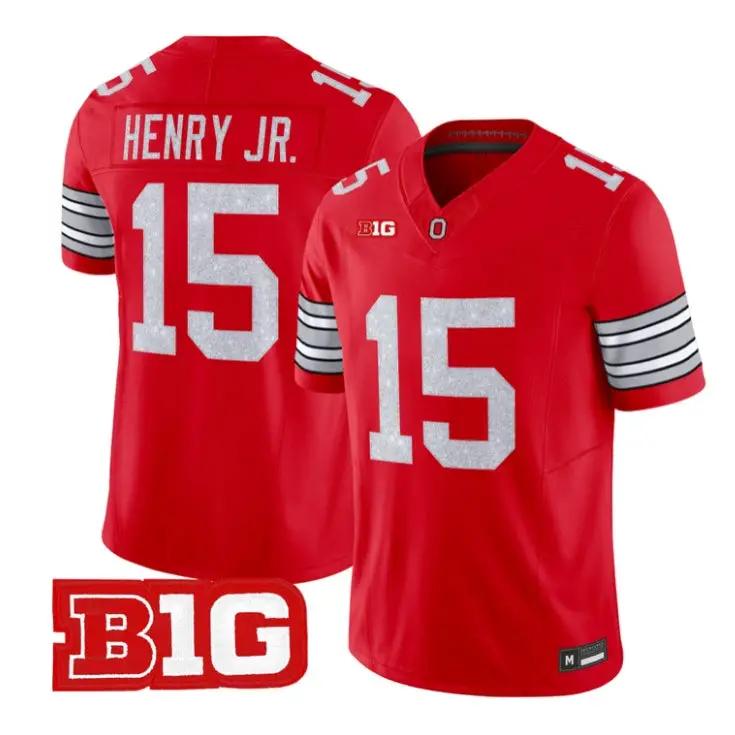 Chris Henry Jr Jersey #15 Ohio State Buckeyes Glitter Vapor Stitched by My Store NCAA Football Jerseys