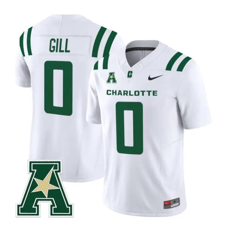 Collin Gill Jersey #0 Charlotte 49ers 2026 Vapor Limited All Stitched 3 Collin Gill Jersey #0 Charlotte 49ers 2026 Vapor Limited All Stitched by My Store NCAA Football Jerseys