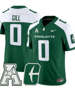 Collin Gill Jersey #0 Charlotte 49ers 2026 Vapor Limited All Stitched by My Store NCAA Football Jerseys