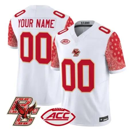 Custom Boston College Eagles Jersey Red Bandanna 2026 Vapor Stitched 1 Custom Boston College Eagles Jersey Red Bandanna 2026 Vapor Stitched by My Store NCAA Football Jerseys