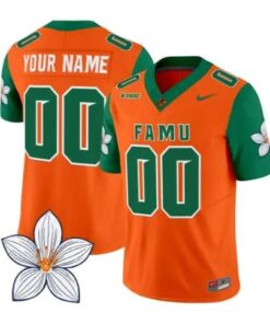 Custom Florida A&M Rattlers Jersey 2026 Orange Blossom Classic Stitched by My Store NCAA Football Jerseys