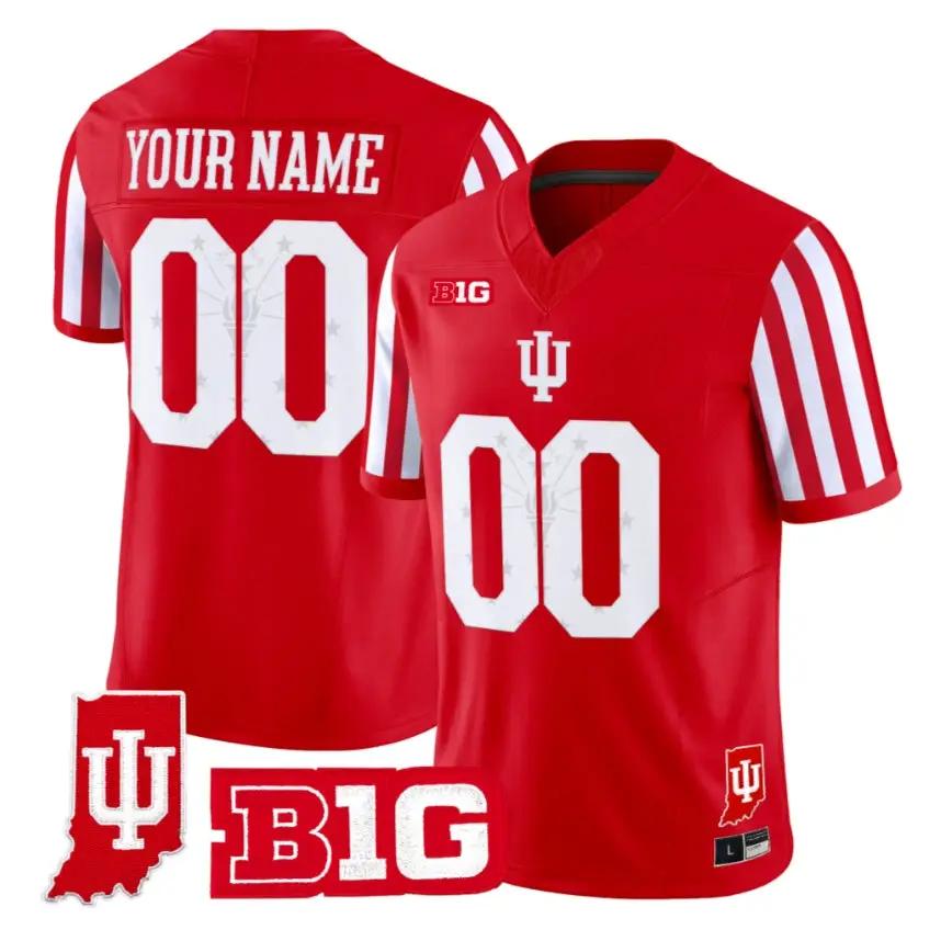 Custom Indiana Hoosiers Jersey 2026 Candy Stripe Indiana State Patch Stitched 1 Custom Indiana Hoosiers Jersey 2026 Candy Stripe Indiana State Patch Stitched by My Store NCAA Football Jerseys