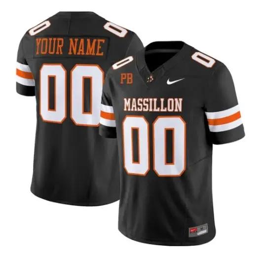 Custom Massillon Tigers Jersey Name, Number 2026 Vapor Stitched Black 1 Custom Massillon Tigers Jersey Name, Number 2026 Vapor Stitched Black by My Store NCAA Football Jerseys