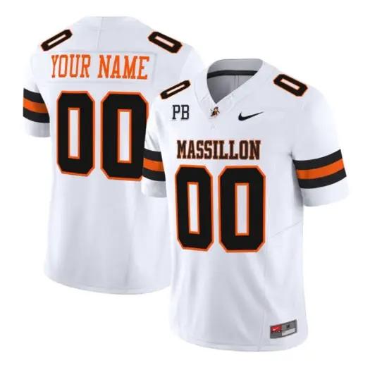 Custom Massillon Tigers Jersey Name, Number 2026 Vapor Stitched White 1 Custom Massillon Tigers Jersey Name, Number 2026 Vapor Stitched White by My Store NCAA Football Jerseys