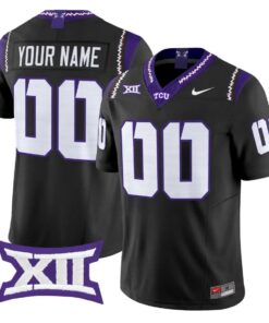 Custom TCU Horned Frogs Jersey Name, Number 2026 Vapor Limited Football Stitched by My Store NCAA Football Jerseys