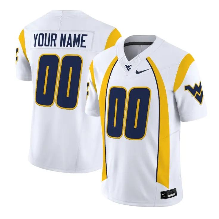 Custom West Virginia Mountaineers Jersey Throwback Vapor Limited Stitched White 1 Custom West Virginia Mountaineers Jersey Throwback Vapor Limited Stitched White by My Store NCAA Football Jerseys
