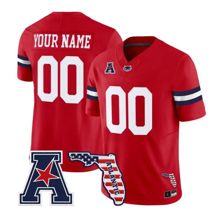 Custom Florida Atlantic Owls Jersey 2026 Florida Patch Vapor All Stitched by My Store NCAA Football Jerseys