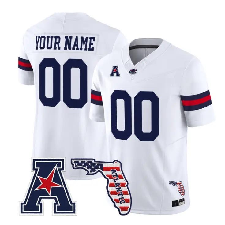 Custom Florida Atlantic Owls Jersey 2026 Florida Patch Vapor All Stitched by My Store NCAA Football Jerseys