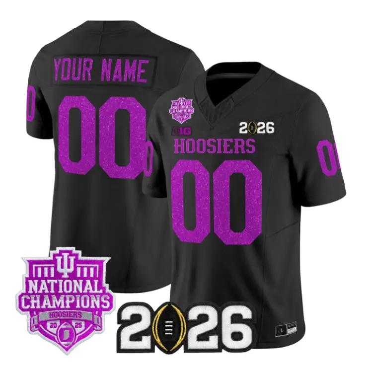 Custom Indiana Hoosiers Jersey Name, Number 2026 Glitter Vapor Stitched 2 Custom Indiana Hoosiers Jersey Name, Number 2026 Glitter Vapor Stitched by My Store NCAA Football Jerseys