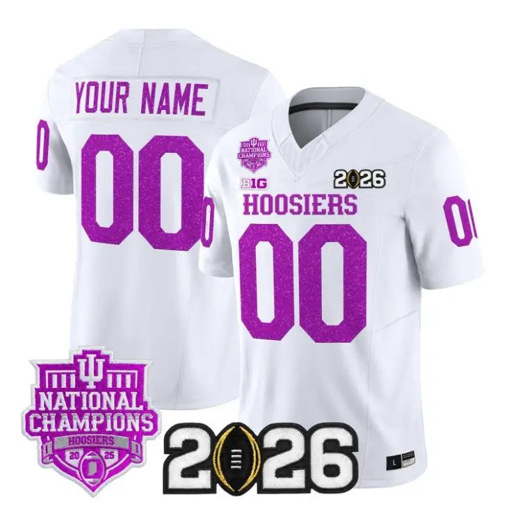 Custom Indiana Hoosiers Jersey Name, Number 2026 Glitter Vapor Stitched 3 Custom Indiana Hoosiers Jersey Name, Number 2026 Glitter Vapor Stitched by My Store NCAA Football Jerseys