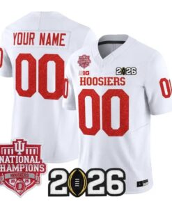 Custom Indiana Hoosiers Jersey Name, Number 2026 Glitter Vapor Stitched 10 Custom Indiana Hoosiers Jersey Name, Number 2026 Glitter Vapor Stitched by My Store NCAA Football Jerseys