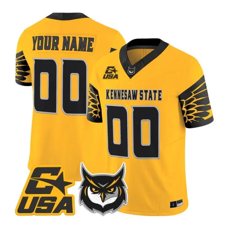 Custom Kennesaw State Owls Jersey Name, Number 2026 Vapor All Stitched 3 Custom Kennesaw State Owls Jersey Name, Number 2026 Vapor All Stitched by My Store NCAA Football Jerseys