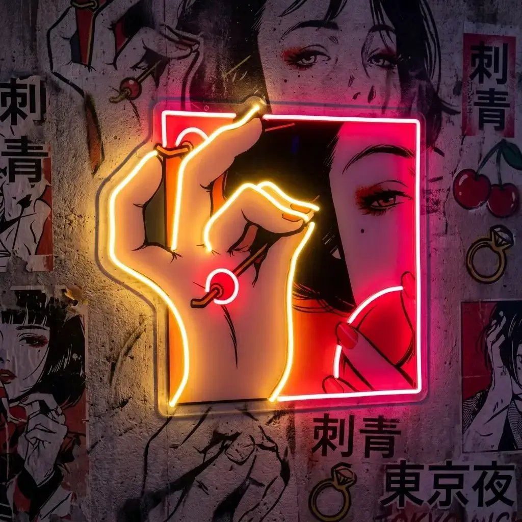 DSC00915_1a4c6c47-7c93-4cc1-b147-471434412a89-1 - Malcom Terry Geisha Girl LED Neon Sign Light Pop Art by VN339