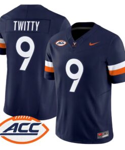 Dakota Twitty Jersey #9 Virginia Cavaliers 2026 Vapor Limited Stitched by My Store NCAA Football Jerseys