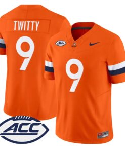 Dakota Twitty Jersey #9 Virginia Cavaliers 2026 Vapor Limited Stitched by My Store NCAA Football Jerseys