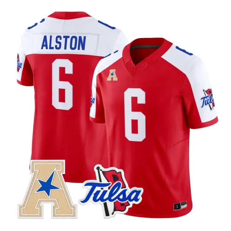 Damari Alston Jersey #6 Tulsa Golden Hurricane 2026 Limited Stitched 1 Damari Alston Jersey #6 Tulsa Golden Hurricane 2026 Limited Stitched by My Store NCAA Football Jerseys