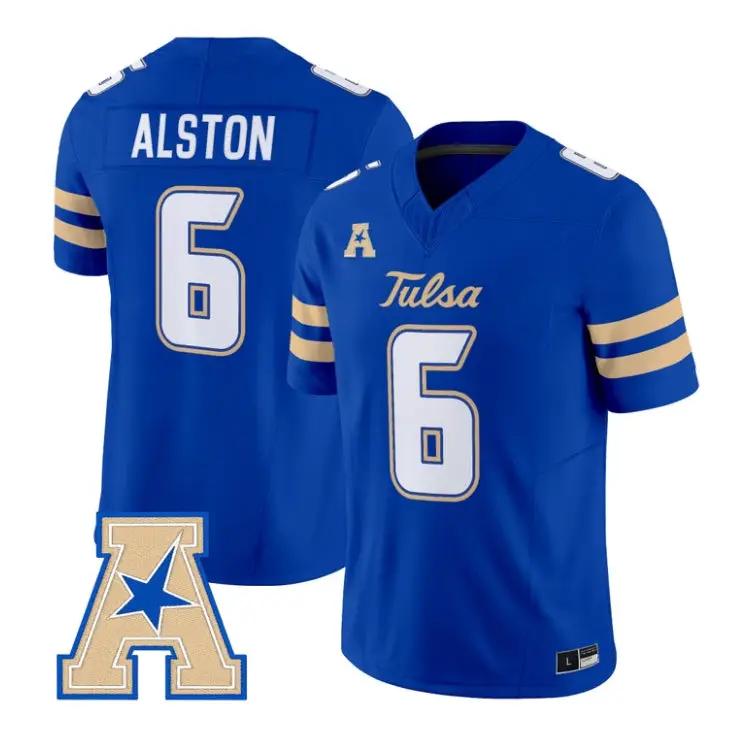 Damari Alston Jersey #6 Tulsa Golden Hurricane 2026 Limited Stitched 4 Damari Alston Jersey #6 Tulsa Golden Hurricane 2026 Limited Stitched by My Store NCAA Football Jerseys
