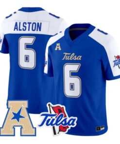 Damari Alston Jersey #6 Tulsa Golden Hurricane 2026 Limited Stitched 8 Damari Alston Jersey #6 Tulsa Golden Hurricane 2026 Limited Stitched by My Store NCAA Football Jerseys