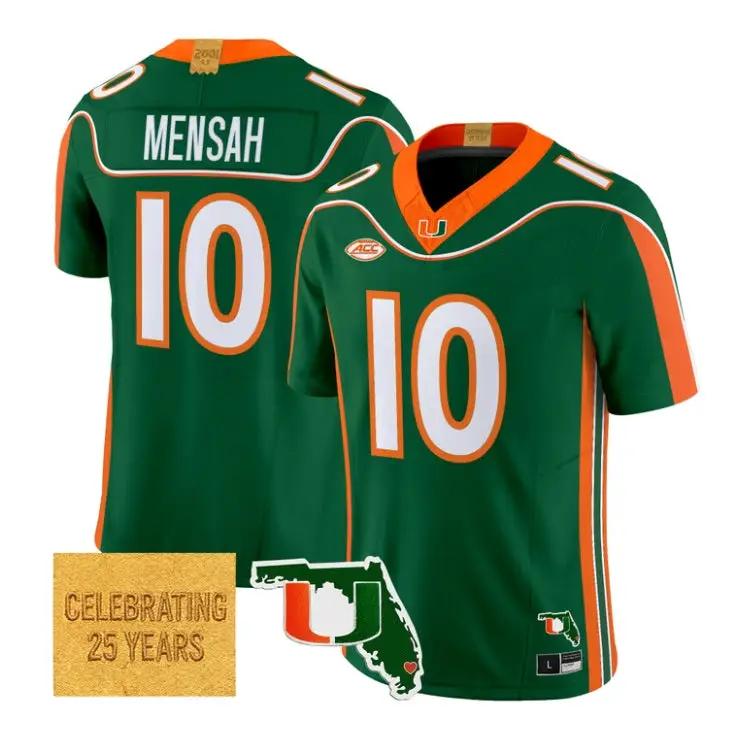 Darian Mensah Jersey #10 Miami Hurricanes 2001 Throwback 2026 Stitched 1 Darian Mensah Jersey #10 Miami Hurricanes 2001 Throwback 2026 Stitched by My Store NCAA Football Jerseys