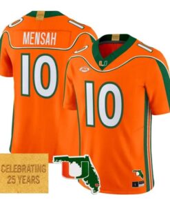 Darian Mensah Jersey #10 Miami Hurricanes 2001 Throwback 2026 Stitched 5 Darian Mensah Jersey #10 Miami Hurricanes 2001 Throwback 2026 Stitched by My Store NCAA Football Jerseys