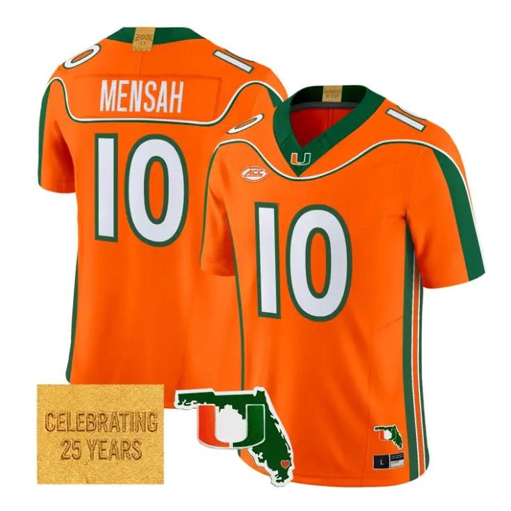 Darian Mensah Jersey #10 Miami Hurricanes 2001 Throwback 2026 Stitched 2 Darian Mensah Jersey #10 Miami Hurricanes 2001 Throwback 2026 Stitched by My Store NCAA Football Jerseys