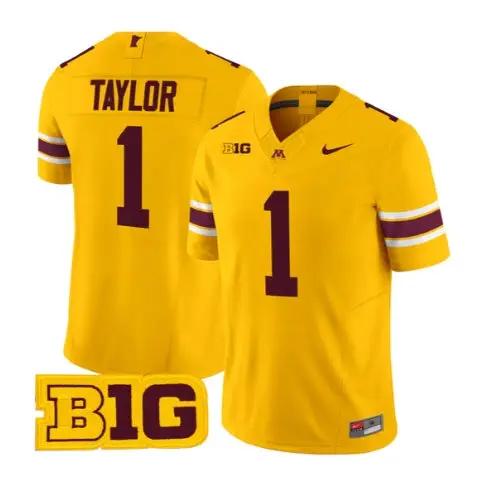 Darius Taylor Jersey #1 Minnesota Golden Gophers 2026 Stitched by My Store NCAA Football Jerseys