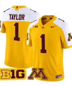 Darius Taylor Jersey #1 Minnesota Golden Gophers 2026 Stitched by My Store NCAA Football Jerseys