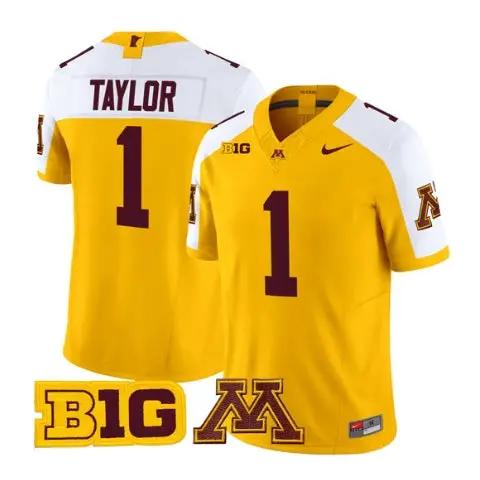 Darius Taylor Jersey #1 Minnesota Golden Gophers 2026 Stitched by My Store NCAA Football Jerseys