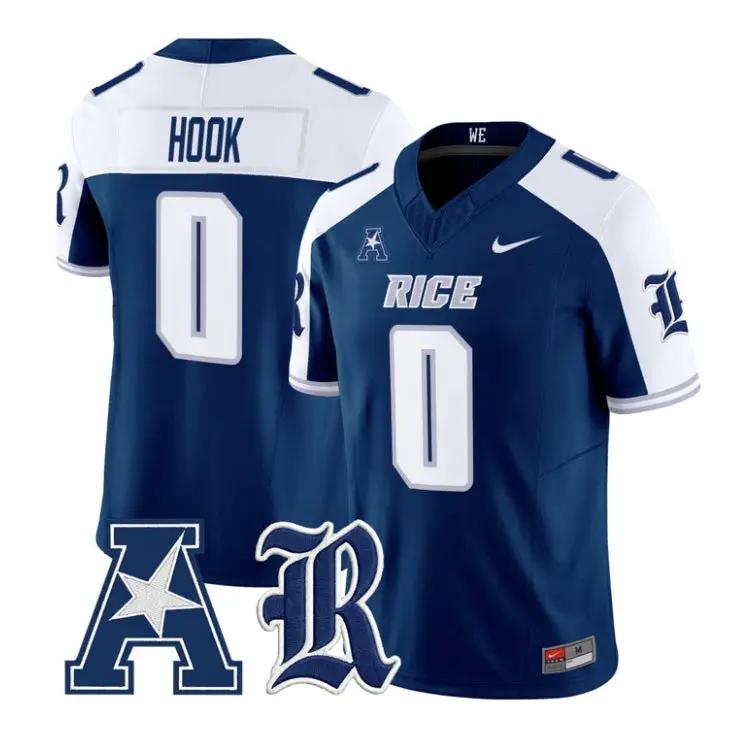 Daveon Hook Jersey #0 Rice Owls 2026 Vapor Limited All Stitched by My Store NCAA Football Jerseys
