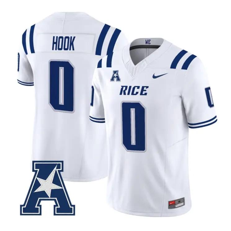 Daveon Hook Jersey #0 Rice Owls 2026 Vapor Limited All Stitched by My Store NCAA Football Jerseys