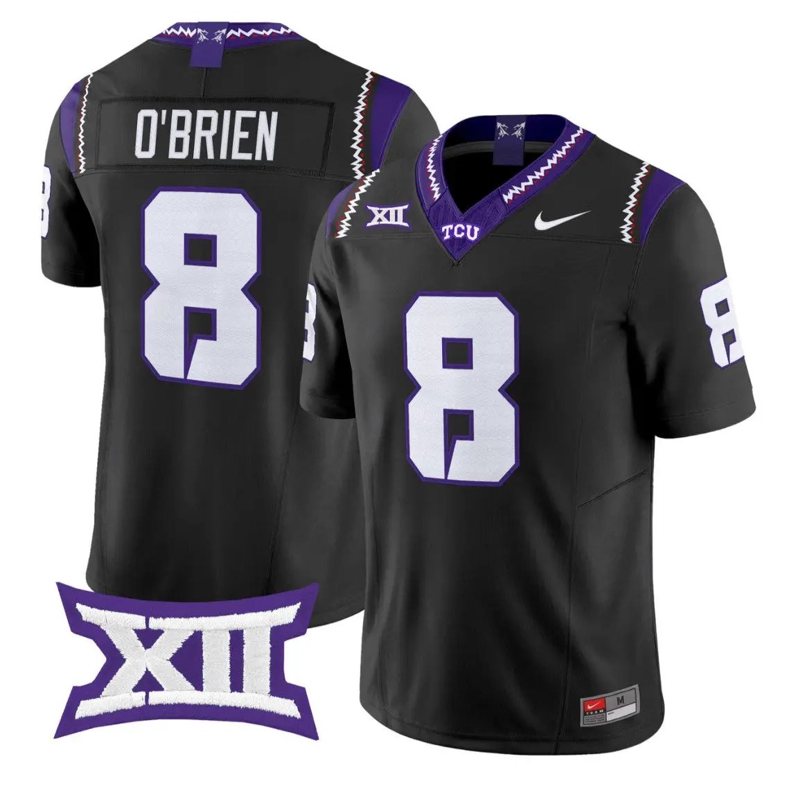 Davey O'Brien Jersey #8 TCU Horned Frogs 2026 Vapor Limited Football Stitched 1 Davey O'Brien Jersey #8 TCU Horned Frogs 2026 Vapor Limited Football Stitched by My Store NCAA Football Jerseys