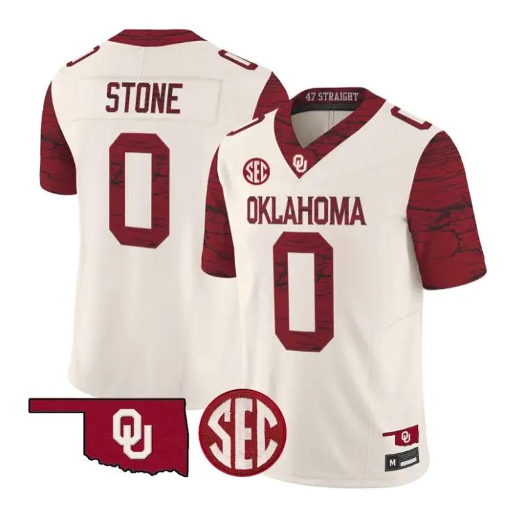 David Stone Jesey #0 Oklahoma Sooners 2026 Rough Rider Vapor Stitched by My Store NCAA Football Jerseys