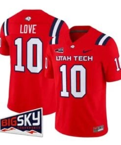 Daylen Love Jersey #10 Utah Tech Trailblazers 2026 All Stitched by My Store NCAA Football Jerseys