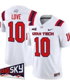 Daylen Love Jersey #10 Utah Tech Trailblazers 2026 All Stitched by My Store NCAA Football Jerseys