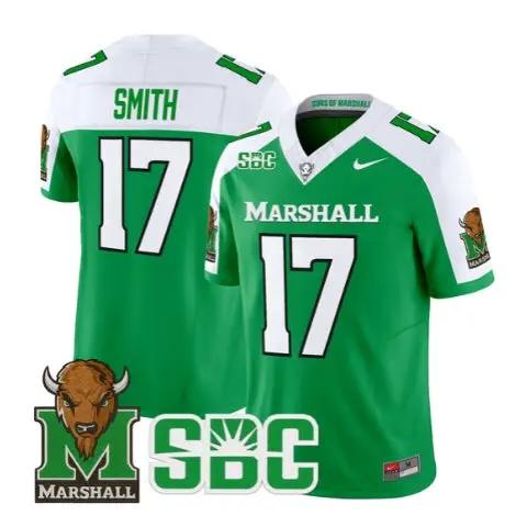 Daytione Smith Jersey #17 Marshall Thundering Herd Stitched 3 Daytione Smith Jersey #17 Marshall Thundering Herd Stitched by My Store NCAA Football Jerseys