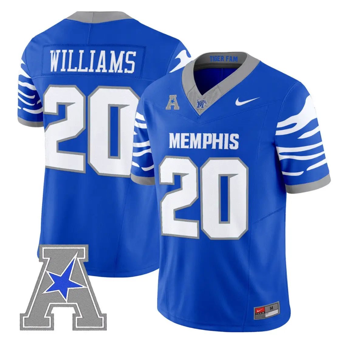 DeAngelo Williams Jersey #20 Memphis Tigers 2026 Vapor Limited Stitched 3 DeAngelo Williams Jersey #20 Memphis Tigers 2026 Vapor Limited Stitched by My Store NCAA Football Jerseys