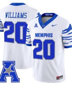 DeAngelo Williams Jersey #20 Memphis Tigers 2026 Vapor Limited Stitched 8 DeAngelo Williams Jersey #20 Memphis Tigers 2026 Vapor Limited Stitched by My Store NCAA Football Jerseys