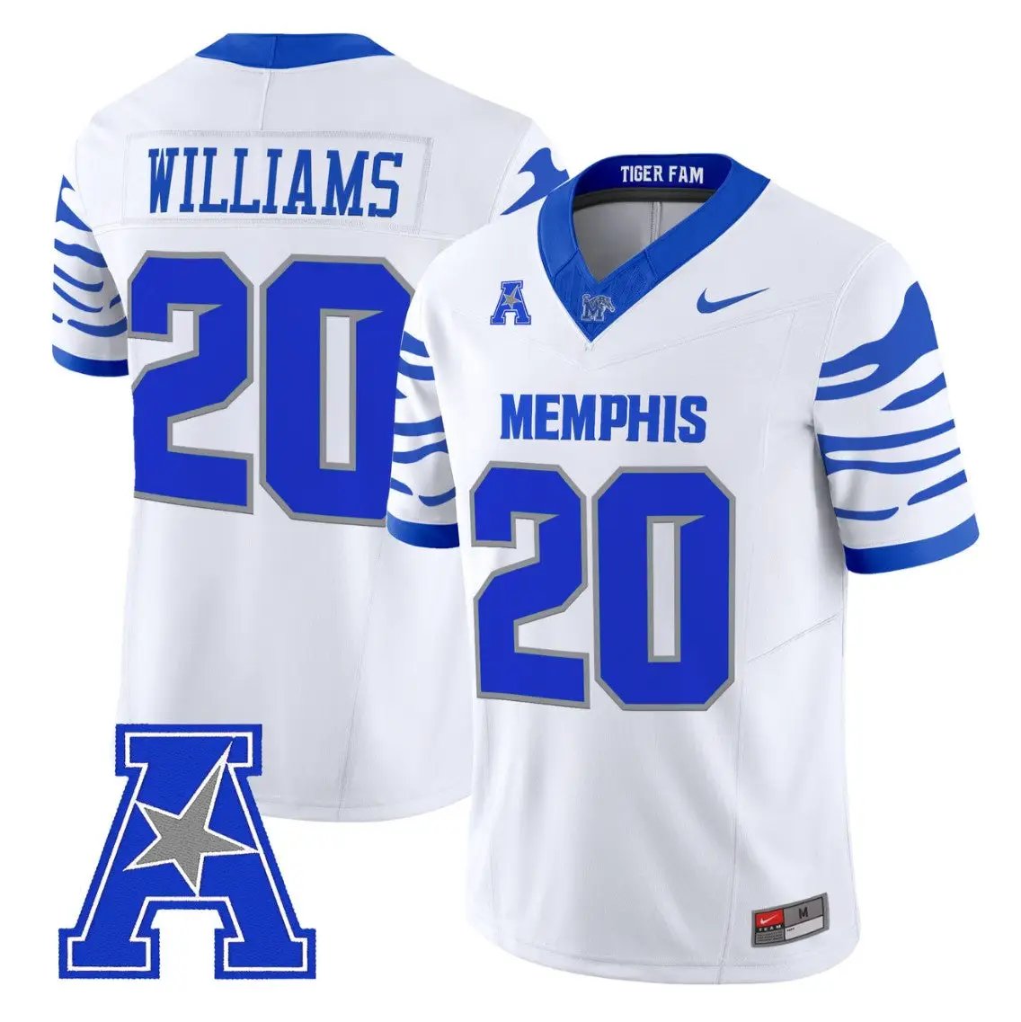 DeAngelo Williams Jersey #20 Memphis Tigers 2026 Vapor Limited Stitched 4 DeAngelo Williams Jersey #20 Memphis Tigers 2026 Vapor Limited Stitched by My Store NCAA Football Jerseys