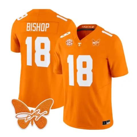 DeSean Bishop Jersey #18 Tennessee Volunteers 2026 Stitched by My Store NCAA Football Jerseys