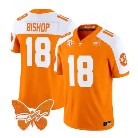 DeSean Bishop Jersey #18 Tennessee Volunteers 2026 Stitched by My Store NCAA Football Jerseys