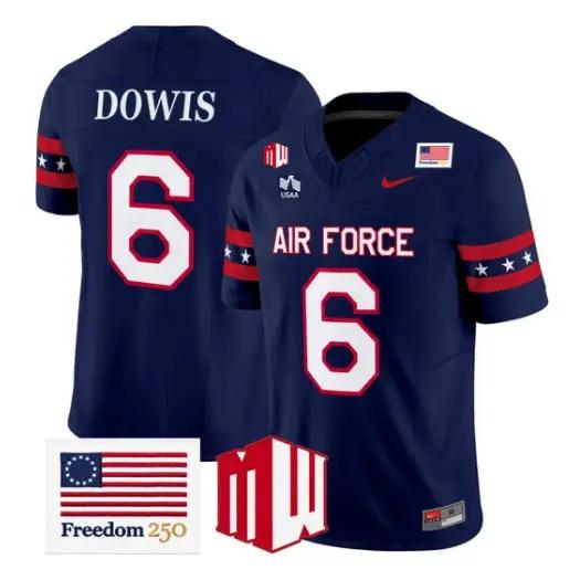 Dee Dowis Jersey #6 Air Force Falcons 2026 Freedom 250 Vapor Stitched 1 Dee Dowis Jersey #6 Air Force Falcons 2026 Freedom 250 Vapor Stitched by My Store NCAA Football Jerseys