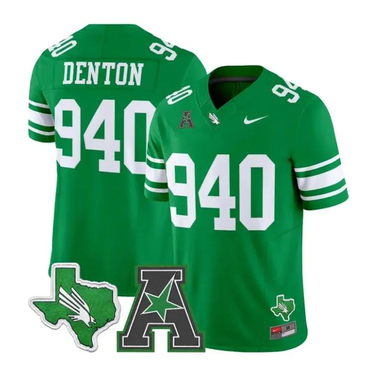 Denton Jersey #940 North Texas Mean Green 2026 Vapor All Stitched 2 Denton Jersey #940 North Texas Mean Green 2026 Vapor All Stitched by My Store NCAA Football Jerseys